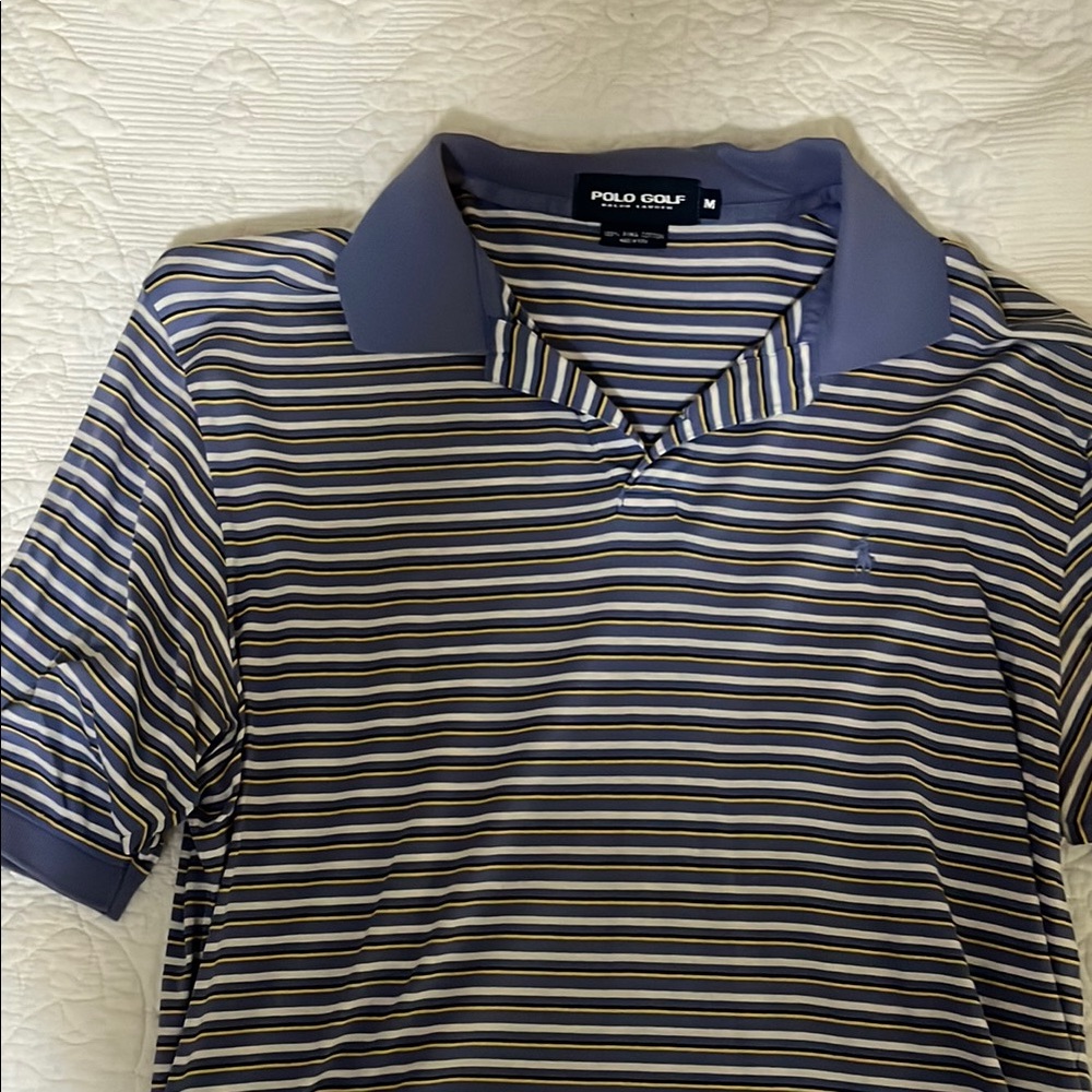 Polo Golf by Ralph Lauren Blue and White Striped Polo Shirt